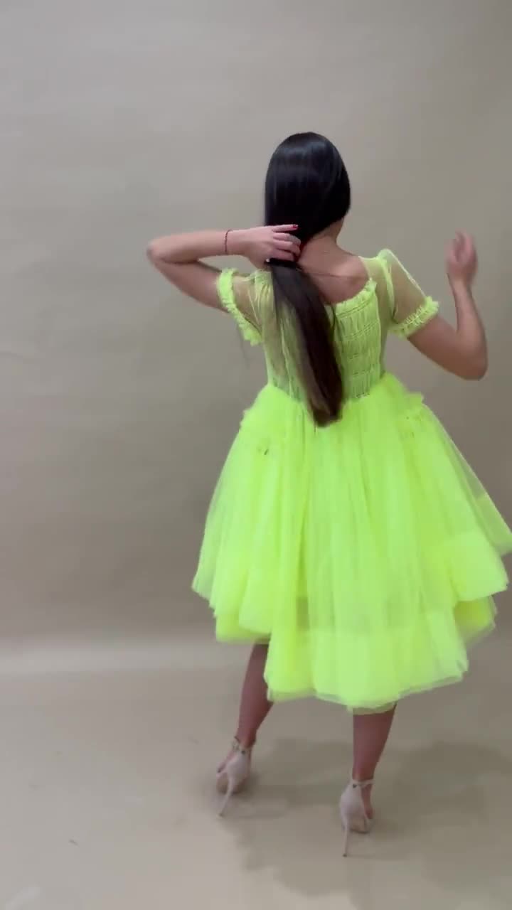 Glow In The Dark Mini Dress Neon Dress Nz Neon Tulle Dress/ Party Neon Dress/  Festival