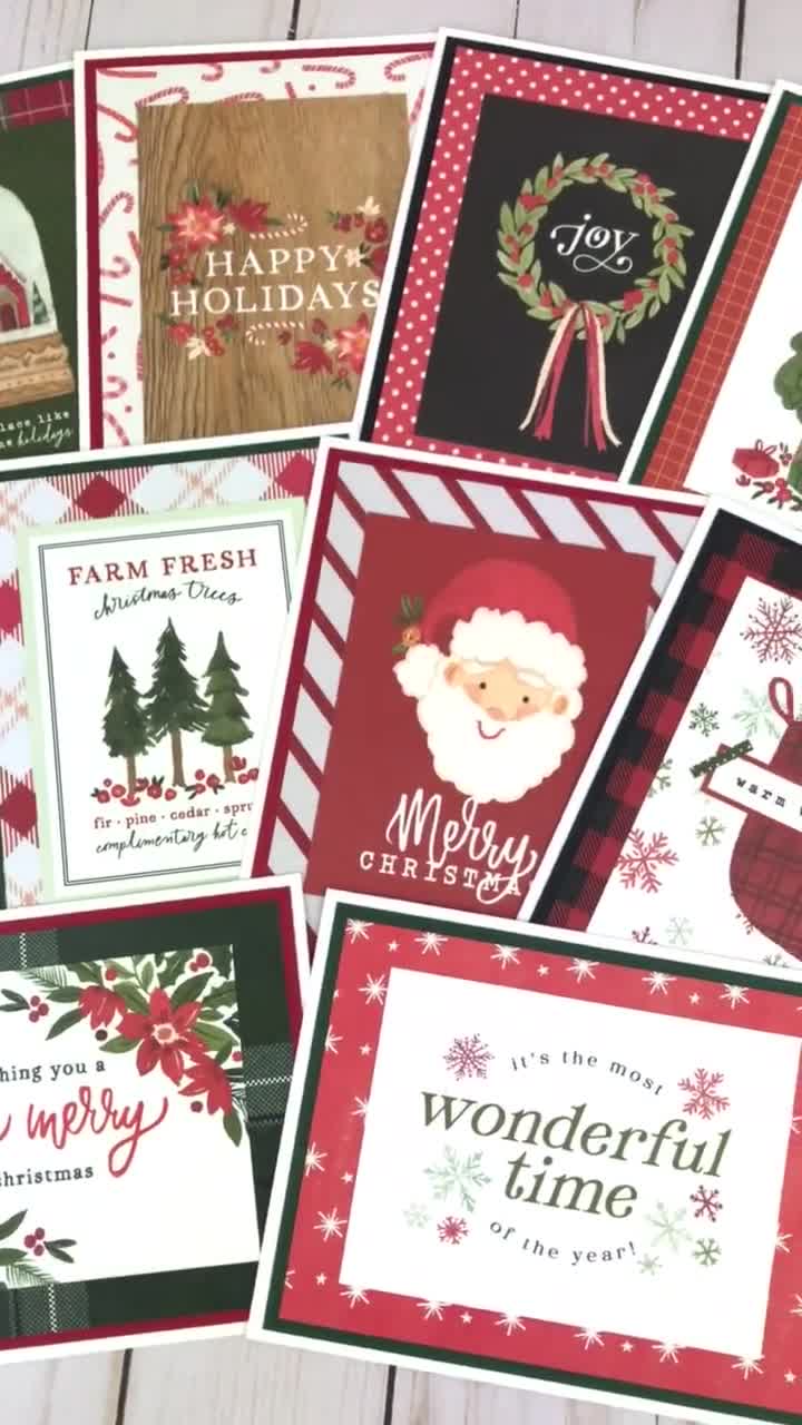 Assorted Christmas Card Set, Blank Christmas Card Pack, Rustic Christmas  Cards, Christmas Note Cards Set, Bulk Christmas Cards, Value Pack 