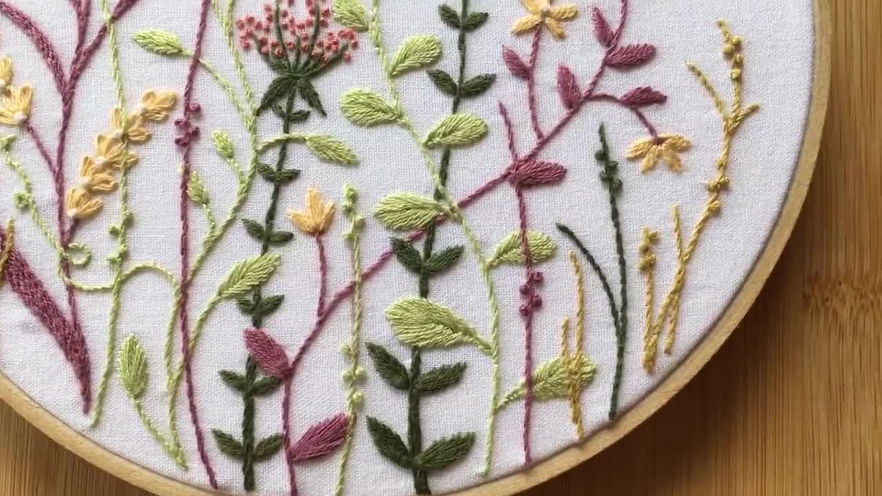 PDF Embroidery Pattern/wild Plants /digital Download/7 Hoop/floral