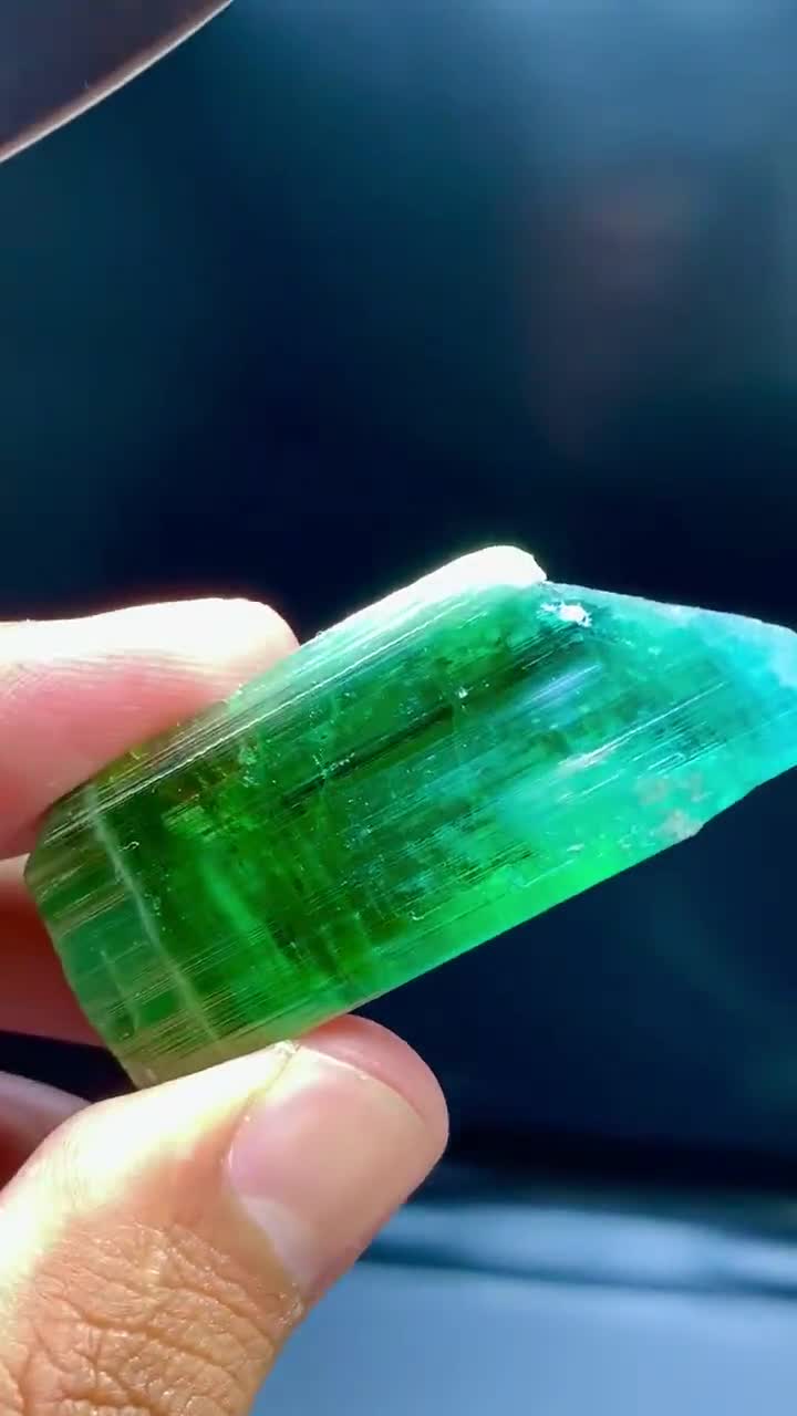 Natural Green Color outlet Tourmaline Crystal From Afghanistan - 13.60 Carats , 18*08*07 mm