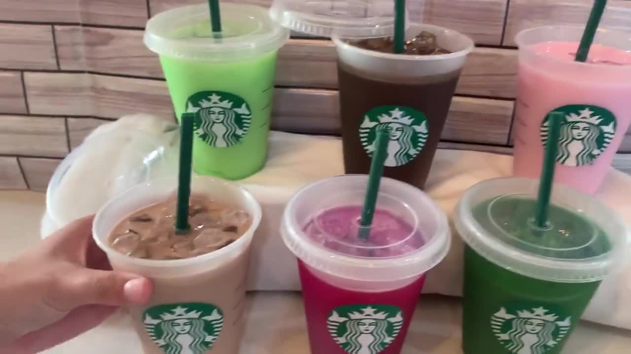 Mini Fake Drinks 3 Starbucks Drink 3 faux Drink Newborn Photo Prop