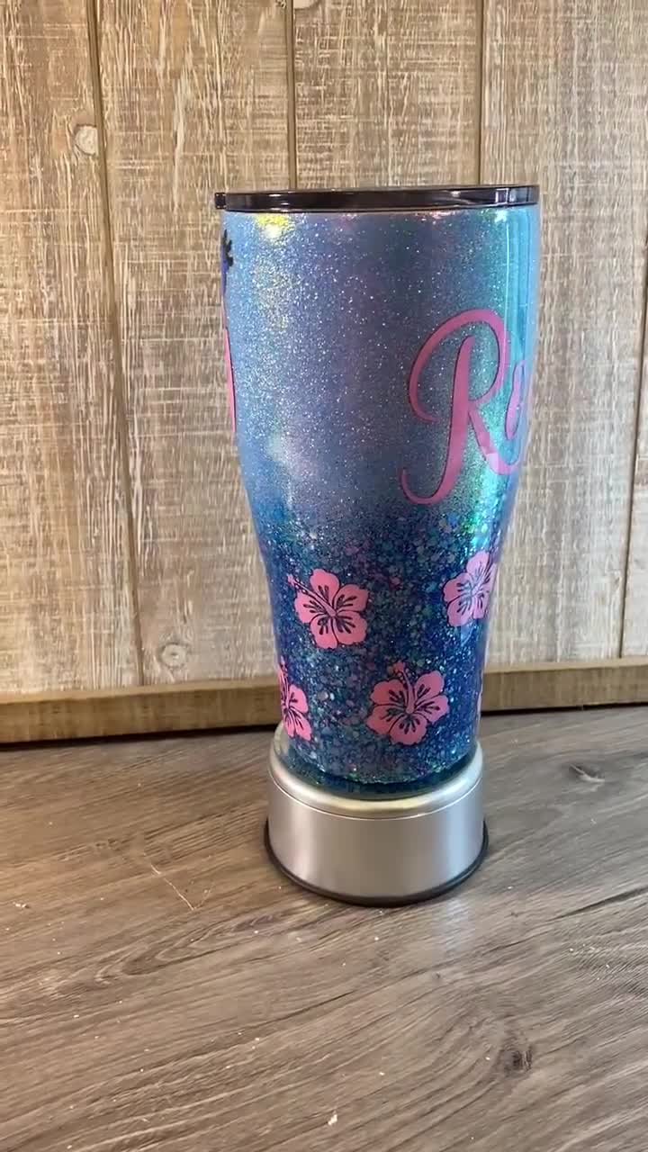 Stitch Tumbler, Made With Custom Glitters, and Vinyl  Wine/modern/skinny/fatty Tumbler With Lid & Straw 
