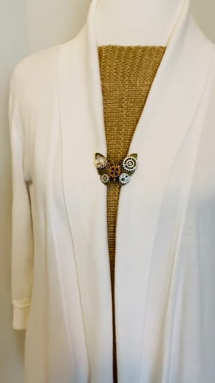Dress Clips Gold Knot Waist Clip Cardigan Clip Floral Sweater Clip