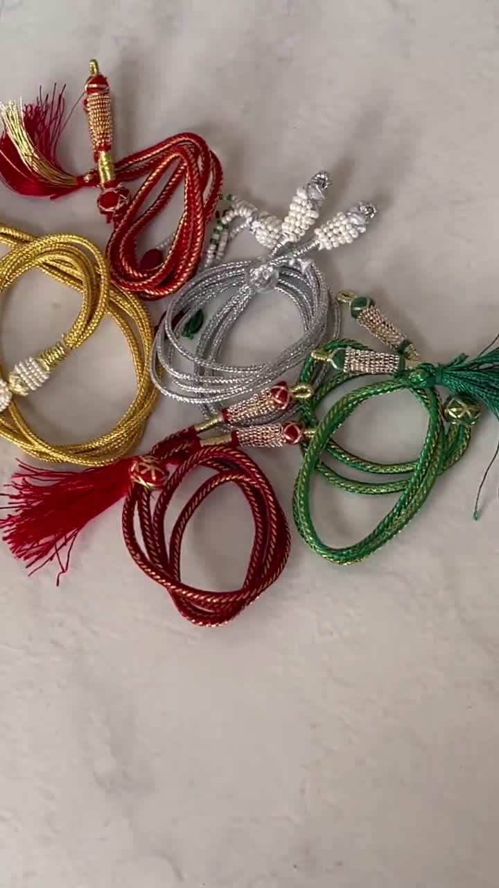 Set of 6 Elements String Bracelets (1 Style in 6 Different Colors) Assorted at Lucia's World Emporium