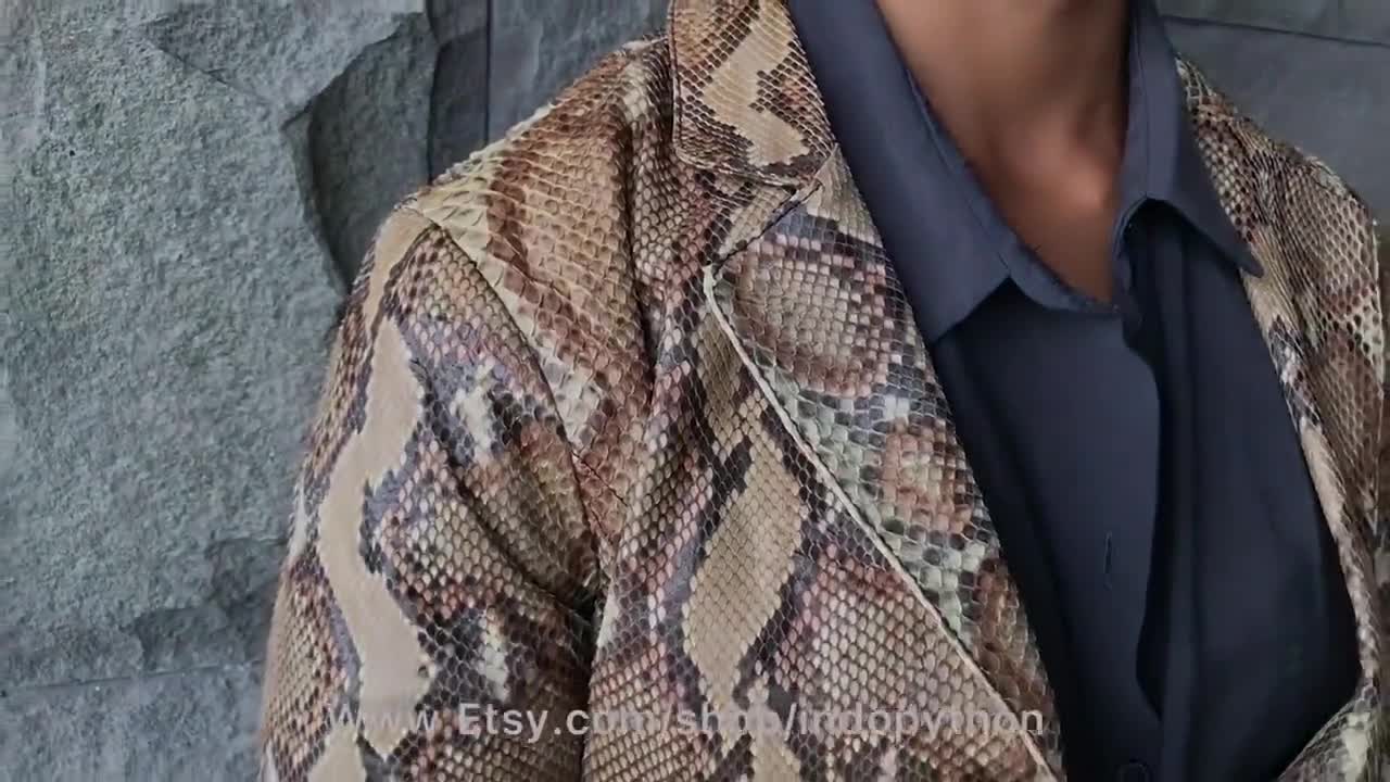 Python Jacket, Leather Jacket, Moto Jacket, Python Blazer