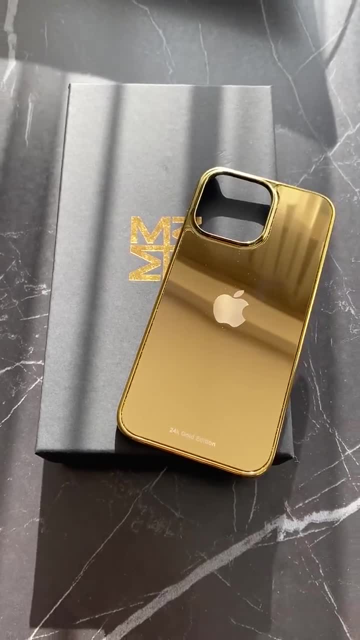 Real Gold Plated iPhone 15 Pro & 15 Pro Max Cases Custom Gold Plated iPhone  Case gold iPhone 14 Pro Case metal Gold Luxury iPhone Case 