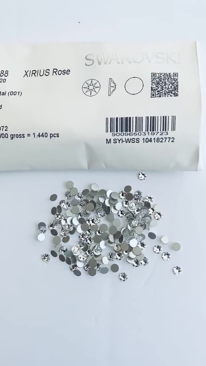 für Halbedelsteine, Glasperlen, Metallperlen und Swarovski - Swarovski  rhinestones flatback, 2028, 5mm, crystal ab, 5 pc.