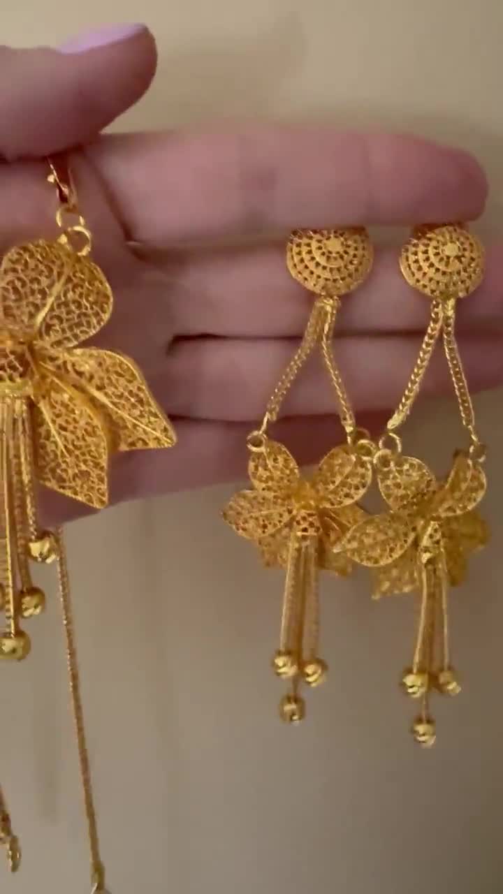 21k Saudi gold Earrings/dangling... - Sister's Online Shop | Facebook