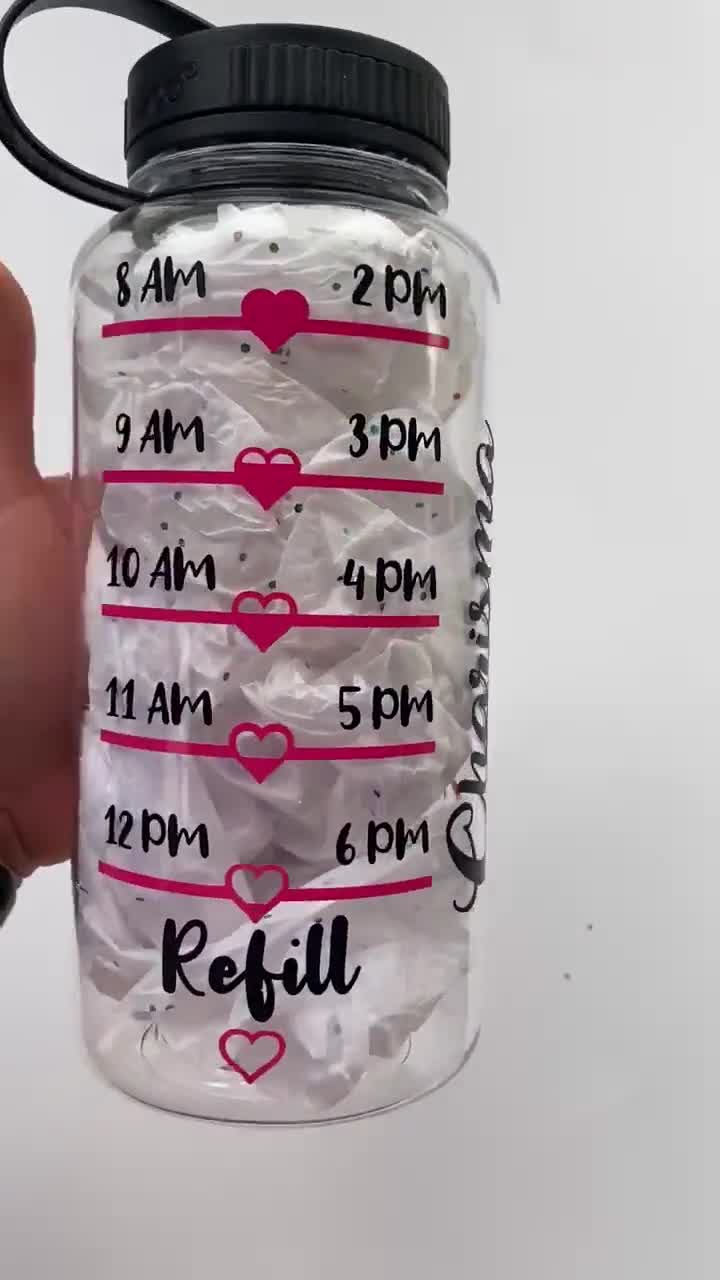 Stay Hydrated Bitch - Personalized Water Tracker Bottle - Birthday