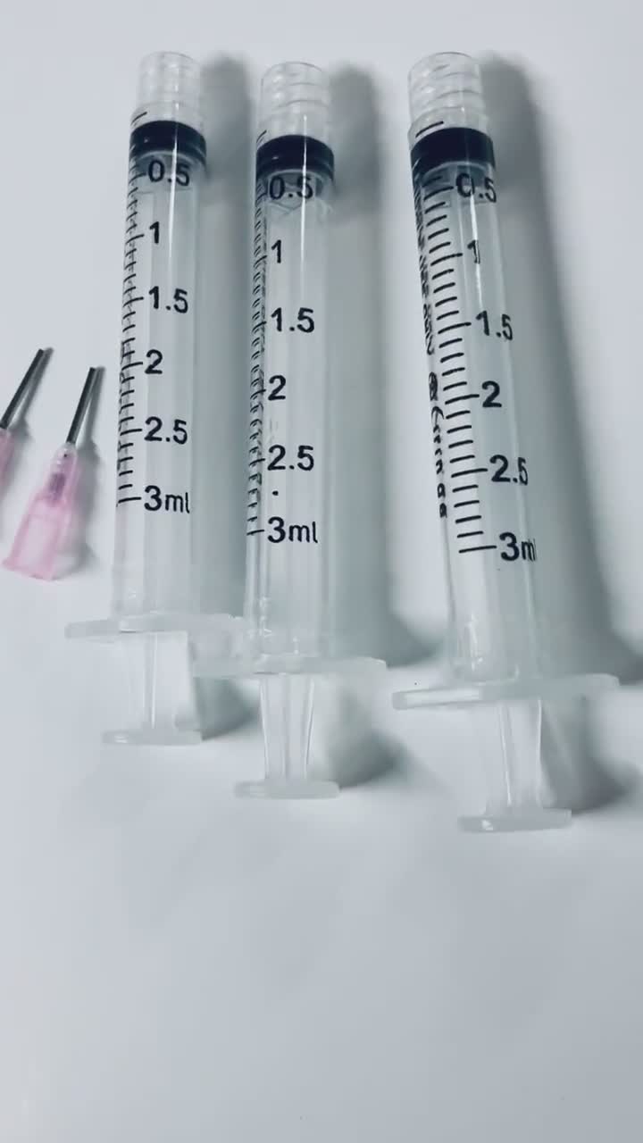 3pcs 3ml Syringe With 3pc 20 Gauge Nozzles Ideal for Glues, Glazes Gemtac 