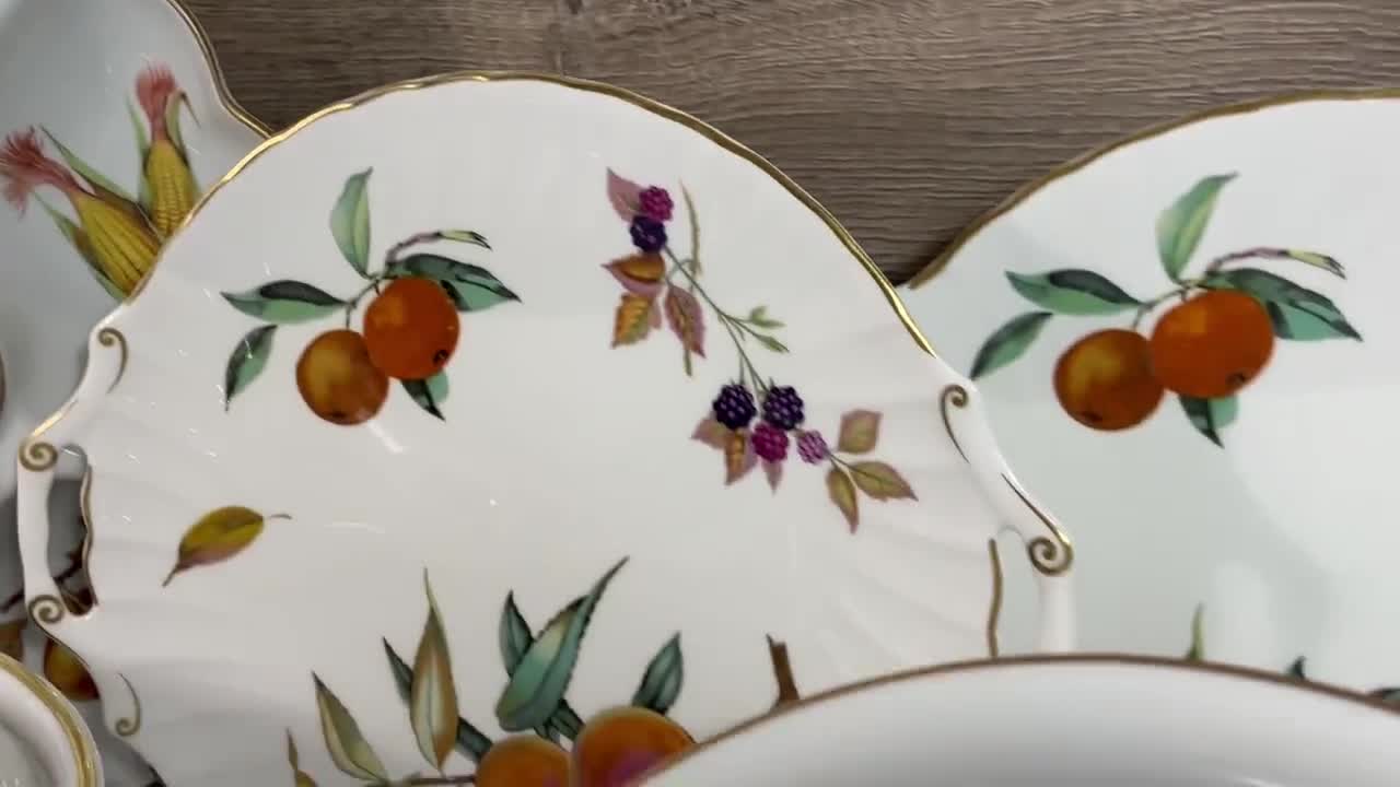 Vintage 1961 Royal Worcester Fine Porcelain 'evesham' and 1974