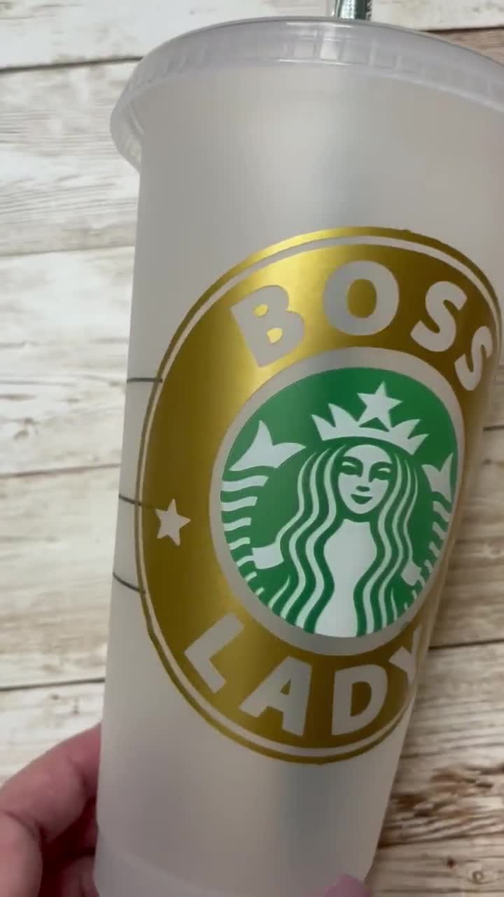 Starbucks Reusable Cold Cup Tumbler with Crystals – With Love Boss Lady