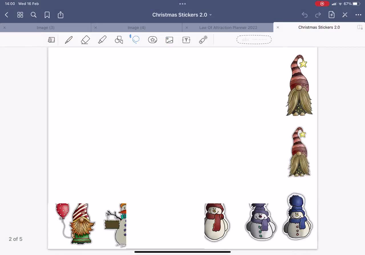 CHRISTMAS STICKERS Set for Digital Planner, Clip Art, Goodnotes