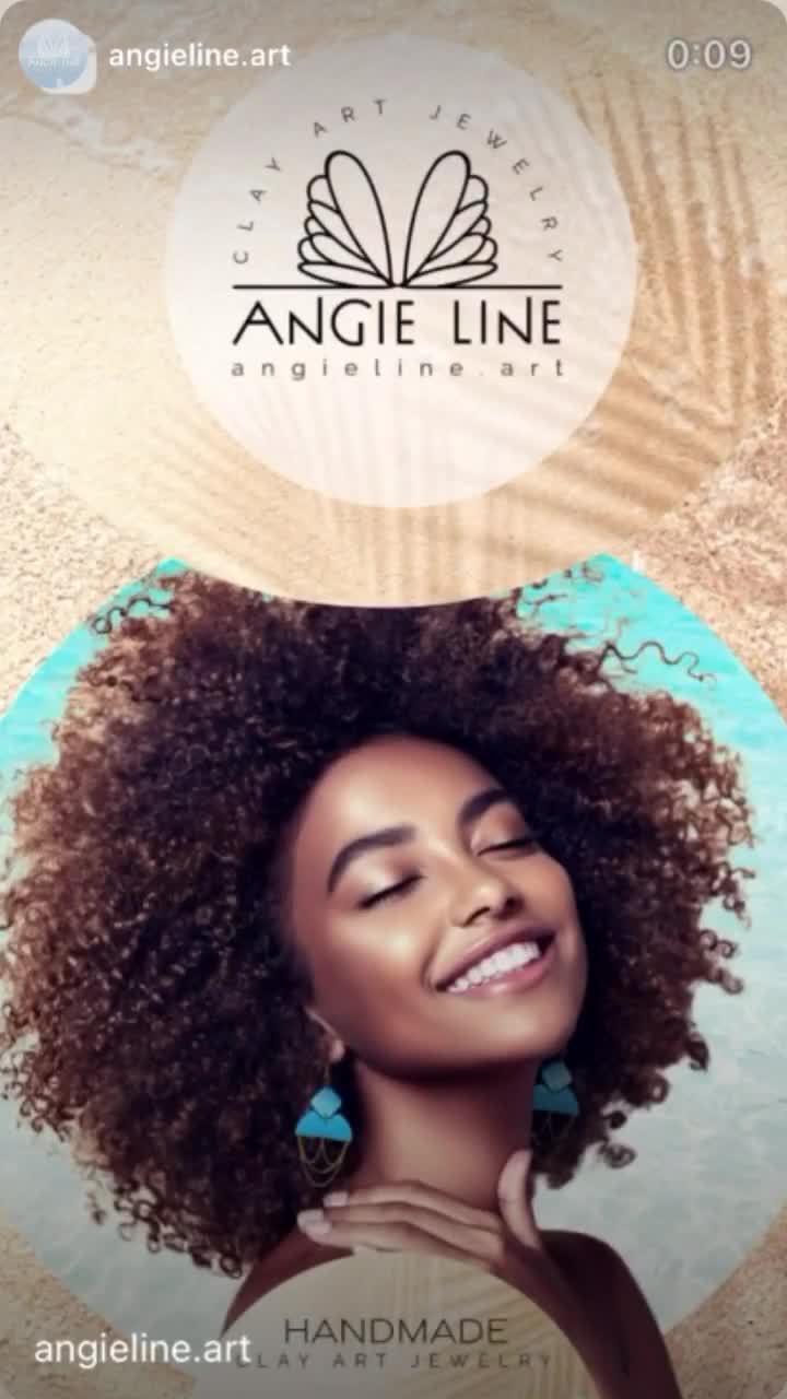 FEELING BLUE by Angie Line Art Handmade Handpainted Jewelry - Etsy