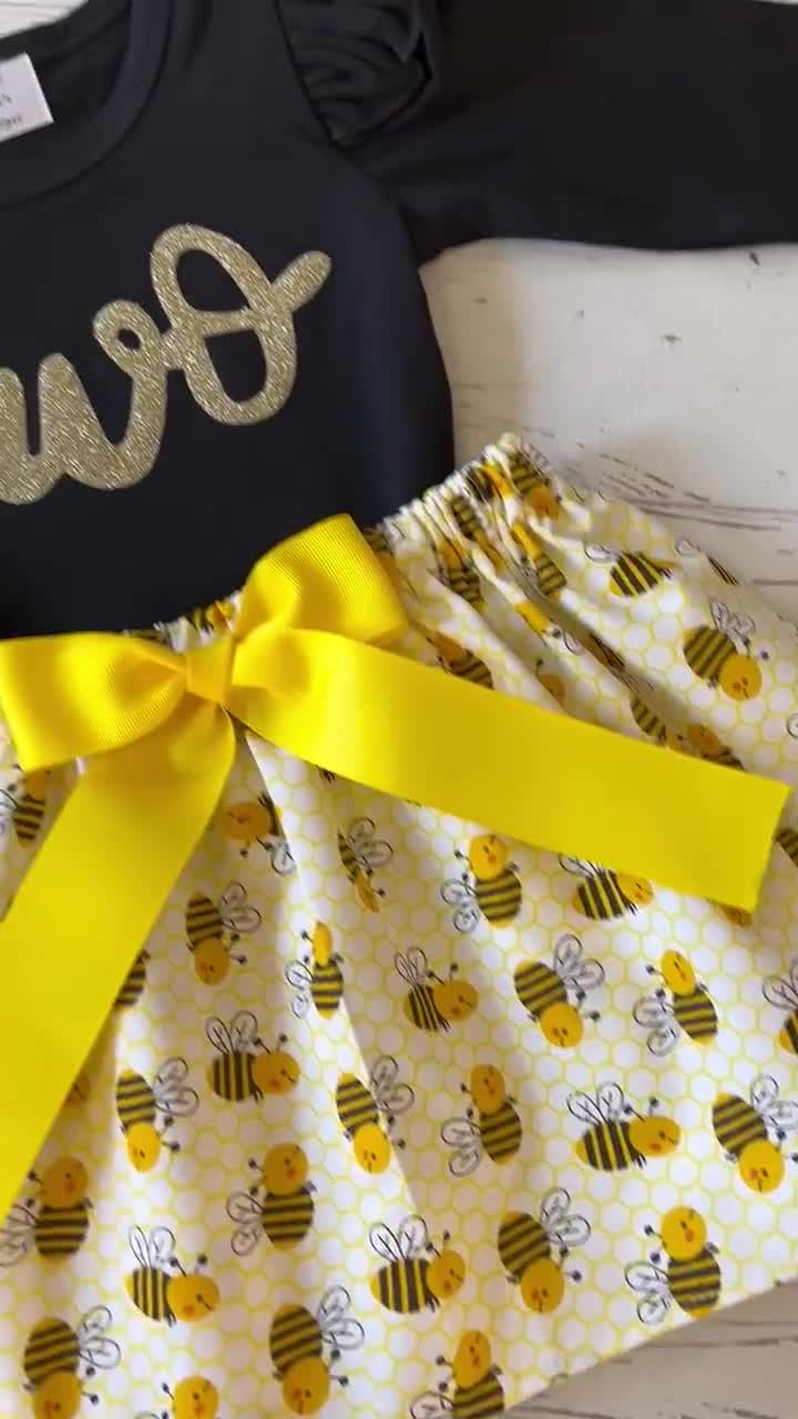 Bumble bee best sale 1st birthday outfit