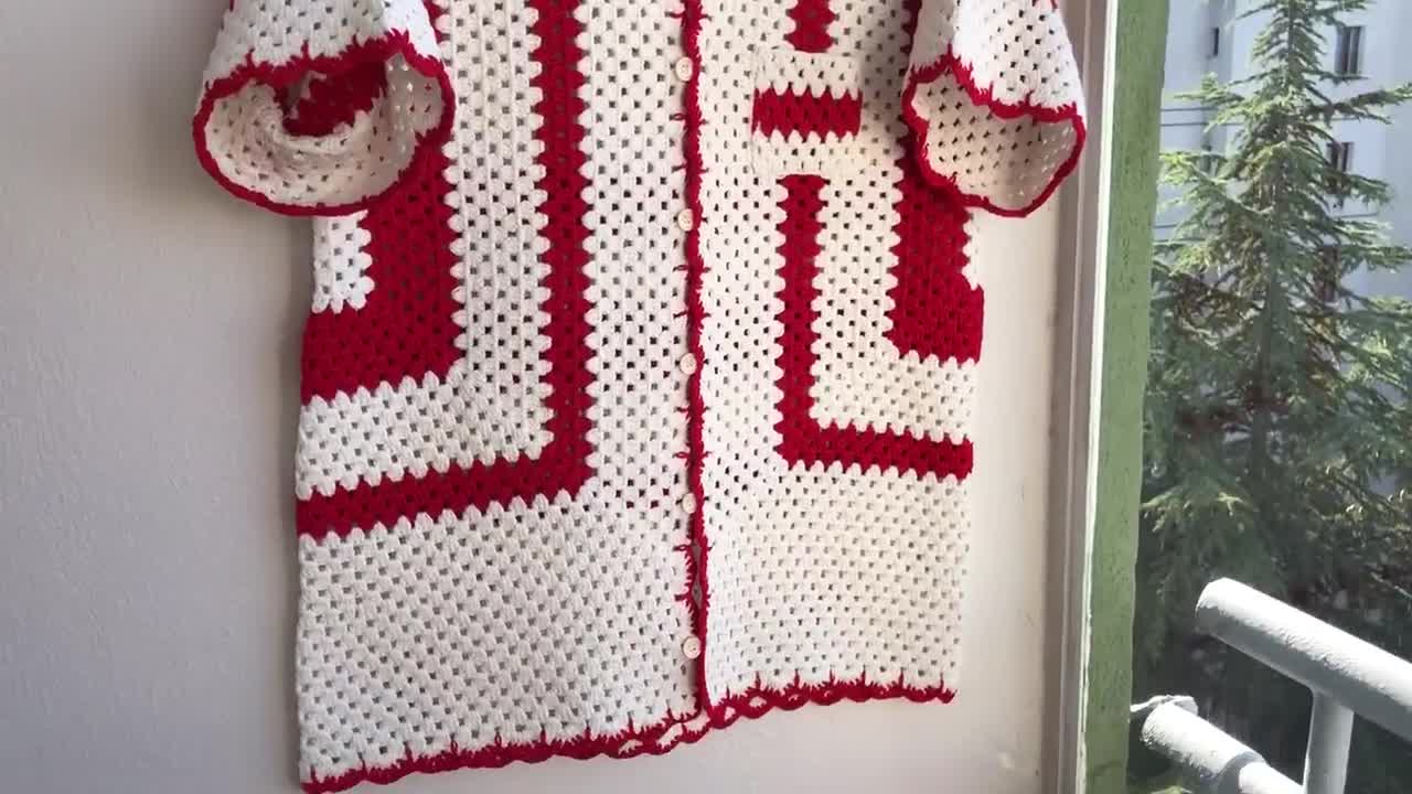 Merladesigns Red Unisex Shirt, Summer Shirt, Crochet Unisex Merladesigns Red Unisex Shirt, Summer Shirt, Crochet Unisex