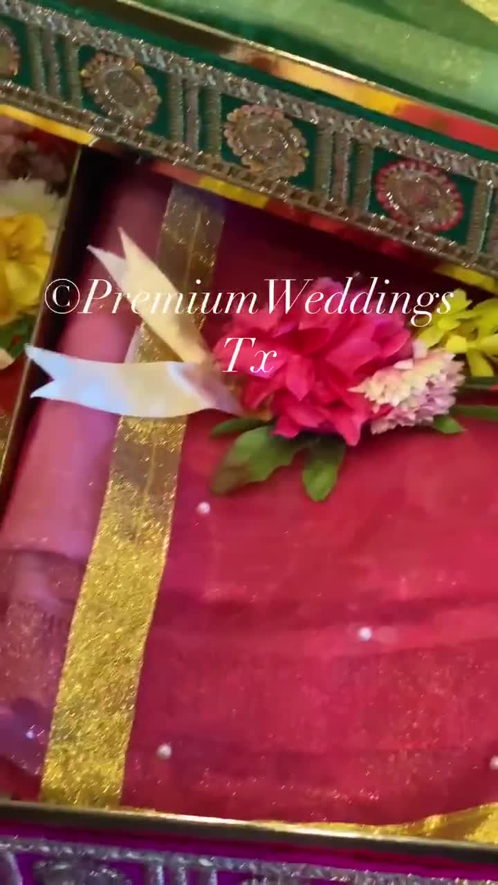 wedding shree,dress, cosmetic & other accessories wrapping ideas/wedding  tray decoration ideas - YouTube
