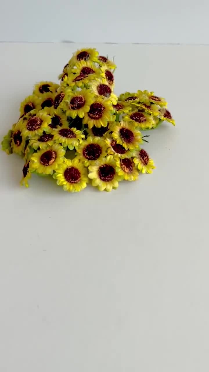 Silk Sunflowers, Silk Flowers, Polyester Sunflowers, Fabric Sunflowers With  Wire Stems, Sunflowers, Artificial Flowers, Wedding Crafts 