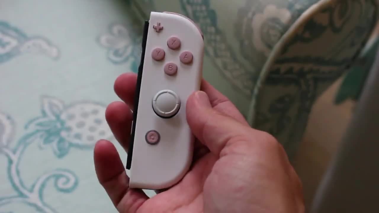 カスタムJoy-con　WHITE×PINKメタリック2 Custom Nintendo Switch Joy-Con Controllers Pink with White