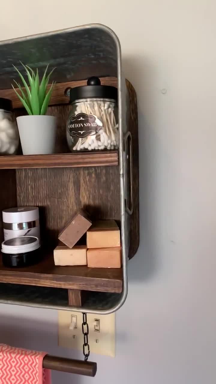 Farmhouse Bath Shelf No. 103 - Rectangle Horizontal