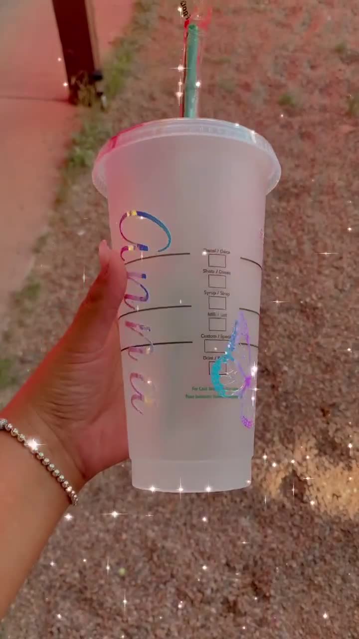 LV x Butterflies Custom Starbucks Cup 🦋💜 For pictures please