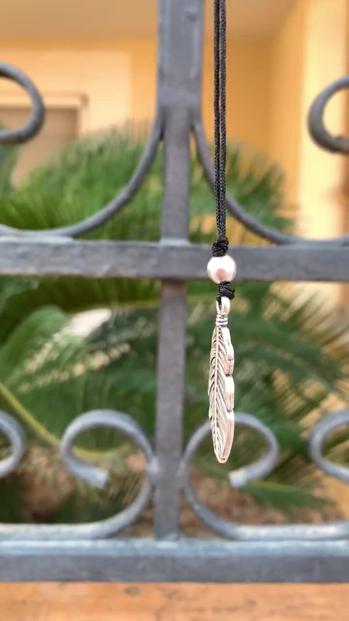 Feather Necklace, Silver Feather Necklace, Minimalist