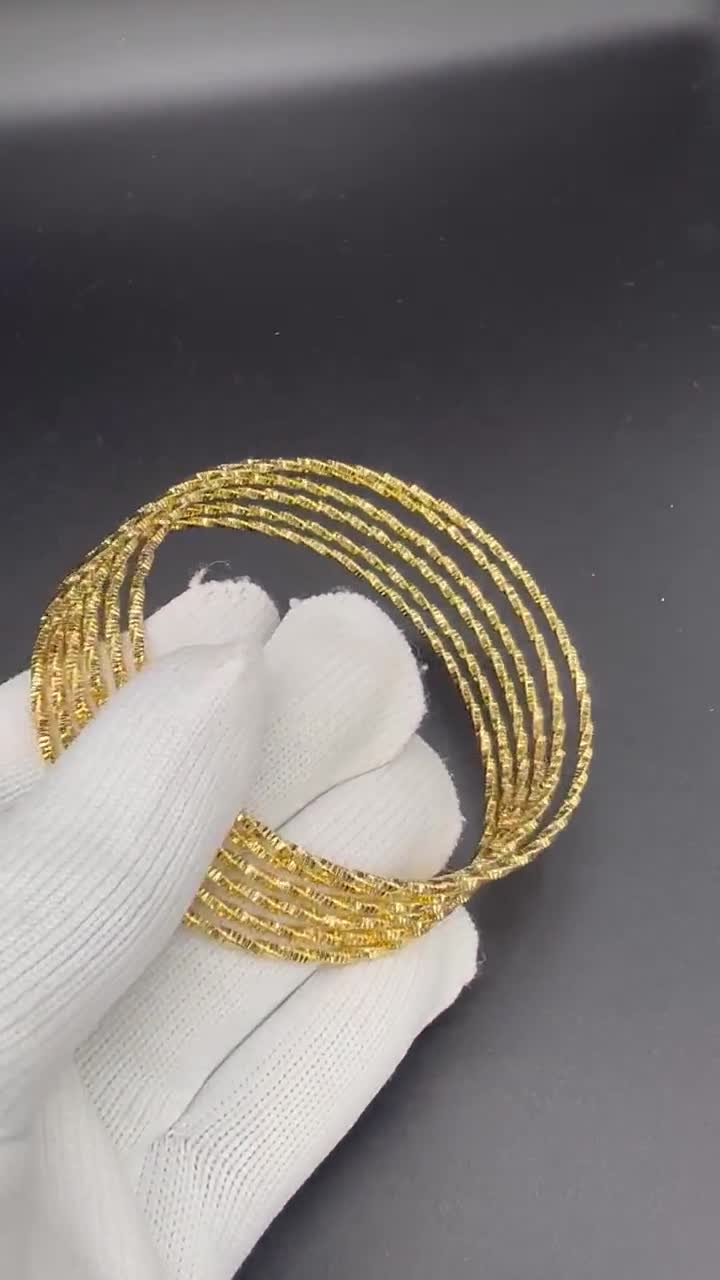 22K 22ct Set of Lady's XL Extra Large Gold Filled Bangle Bracelet