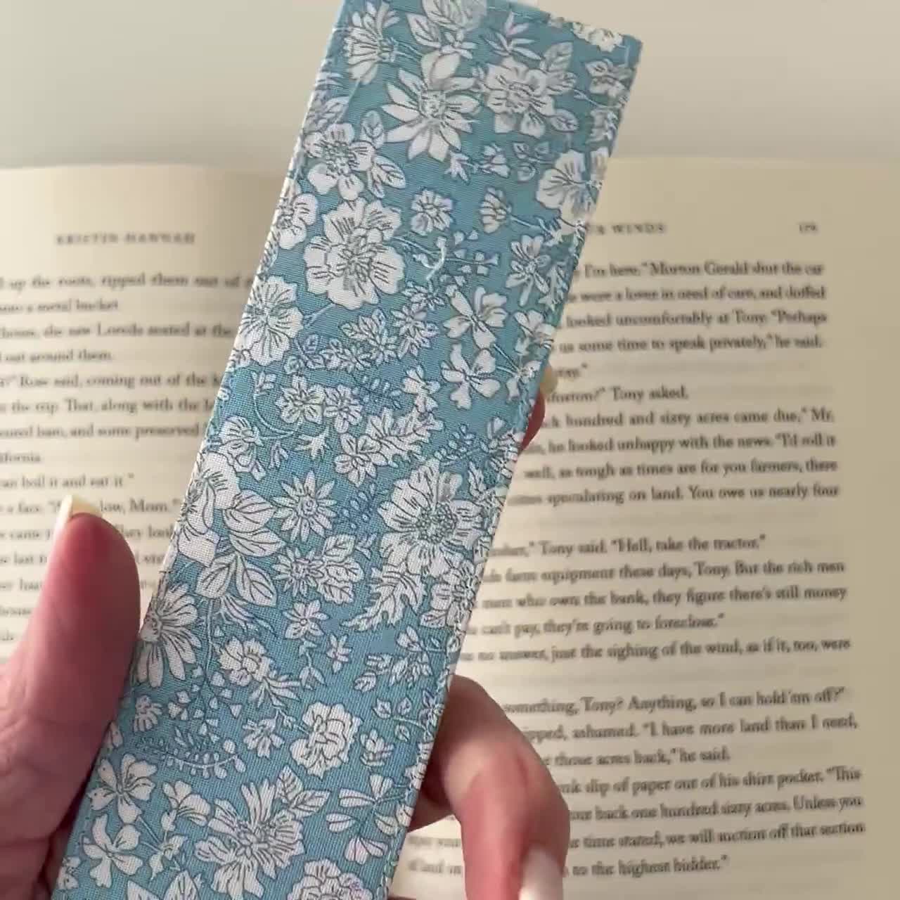 Rifle Paper Co. Fabric Bookmark, Personalized Bookmark, Reading Gift,  Mother's Day, Floral Book Accessories, Gifts for Readers 