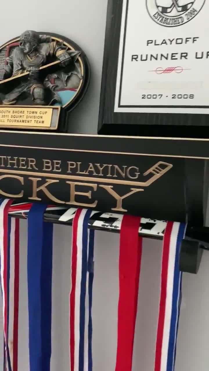 Hockey Trophy Shelf,hockey Stick Shelf,hockey Wall Decor,hockey