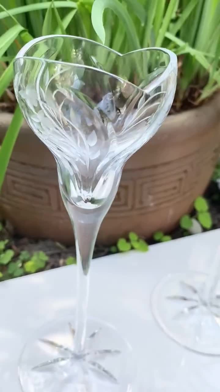 Vintage LENOX Tulip Etched in ∣ Leaves∣ Vines∣ Floral