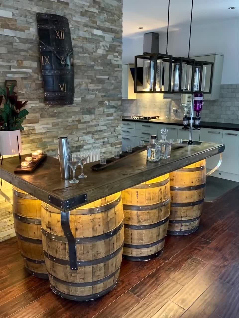 Barrel Bar Whiskey Barrel Bar Drink Cabinet Home Bar Whisky Barrel Bar  Personalised Bottle Storage Minibar the Highlander 