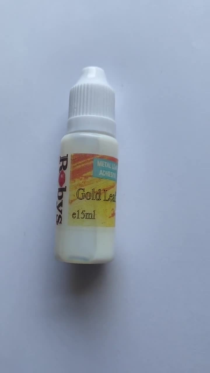 1pc Gold Leaf, Silver Leaf Gilding Adhesive Supplied in 15ml Bottle , This  is a Water Based Glue for Imitation Leaf 