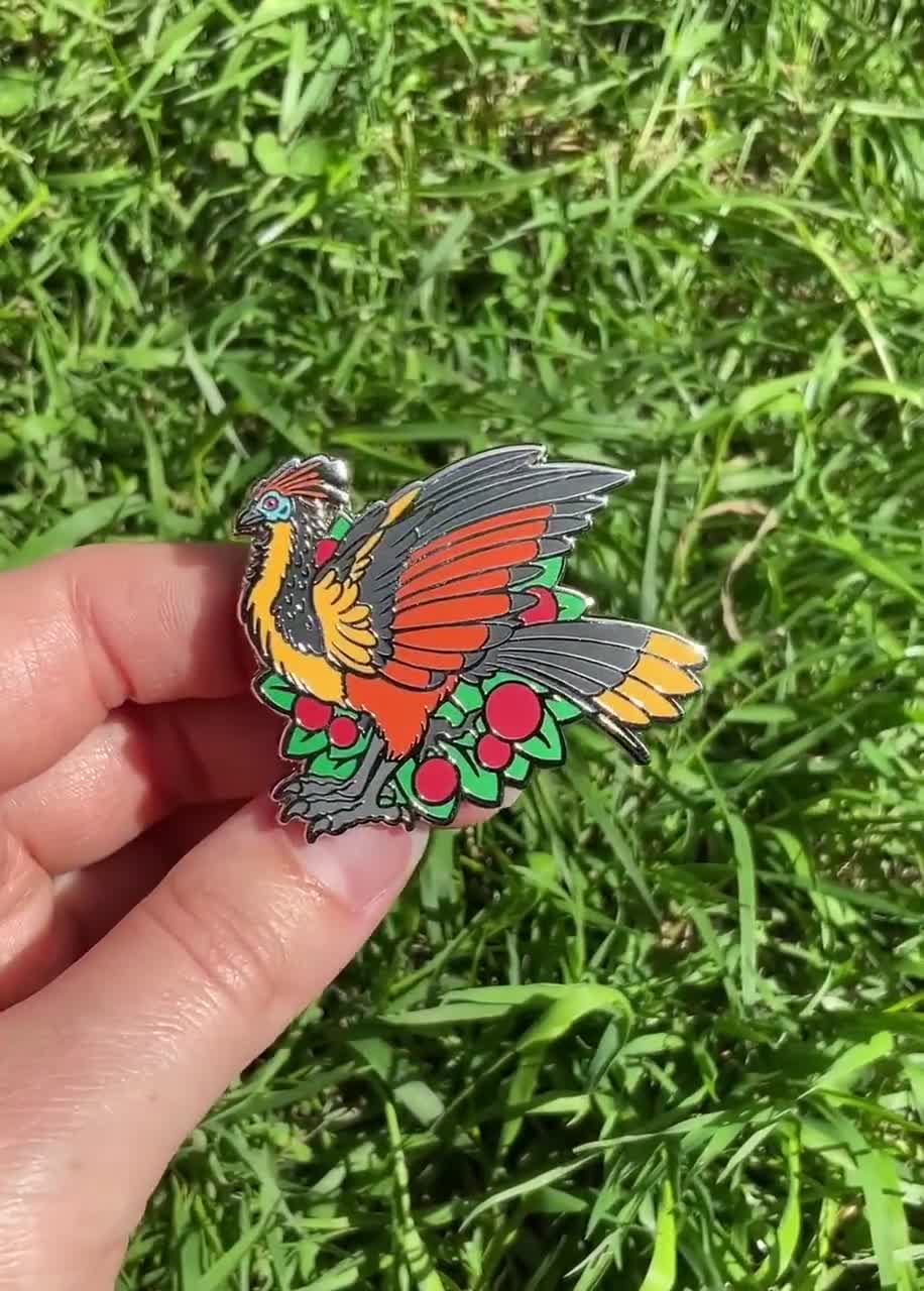 ツメバメ鳥 シルバーハードエナメルピンバッジ - Etsy 日本