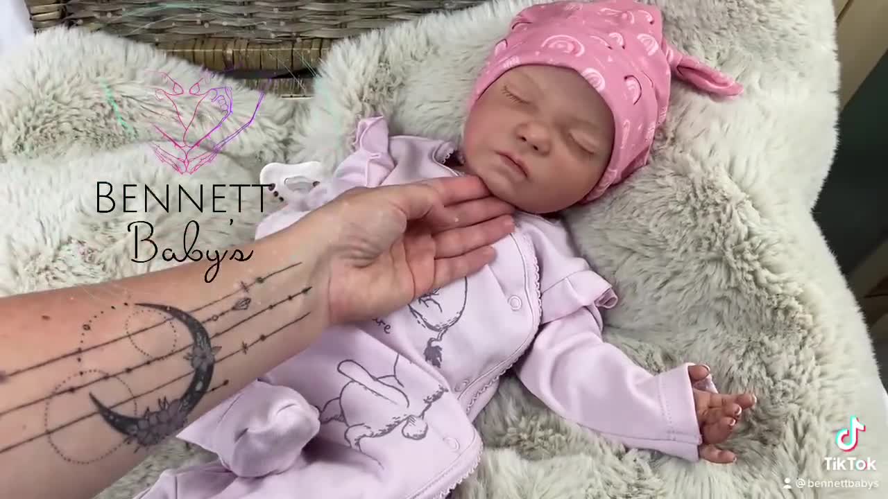 Custom Painted Full Body Silicone Baby Girl Indigo Closed Eyes in Super  Soft Platinum Silicone Blend, Bald 