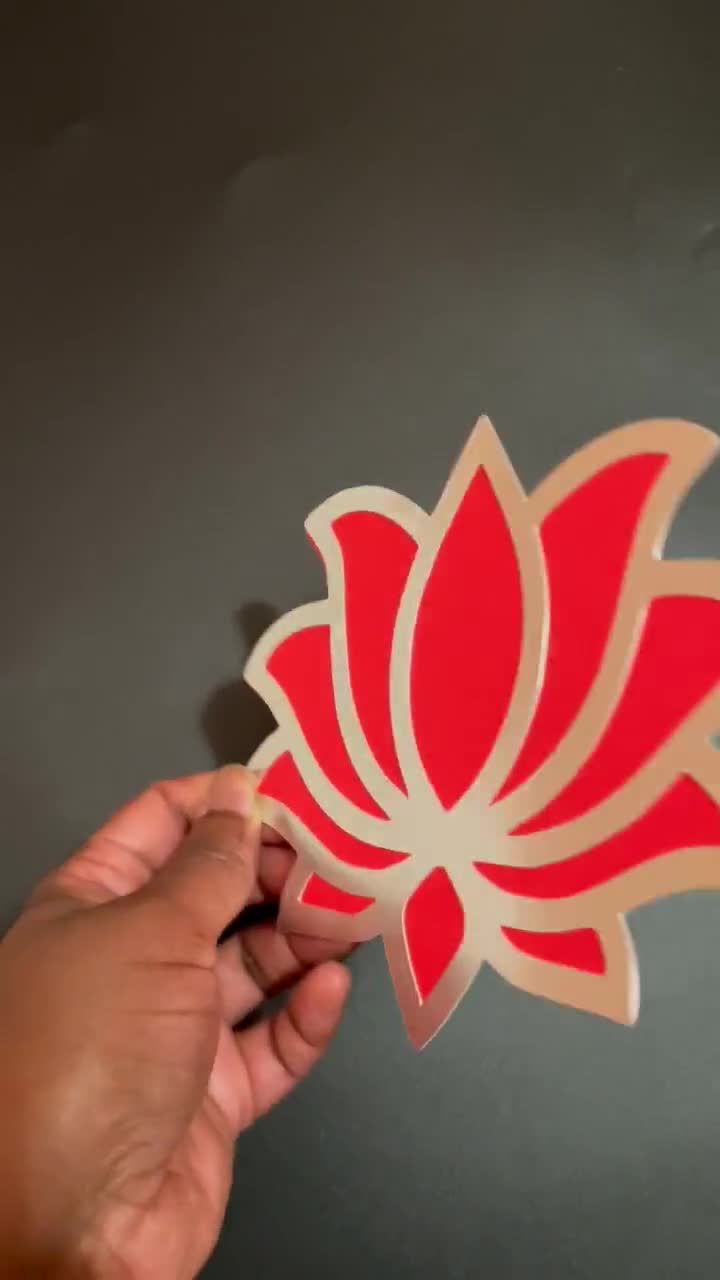 Set of 6 Card Stock Stock Lotus Cutout/lotus Shapes Paper Cuts