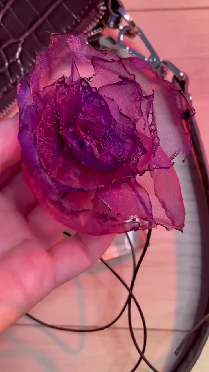 Handmade Flower Choker in Black Opium 