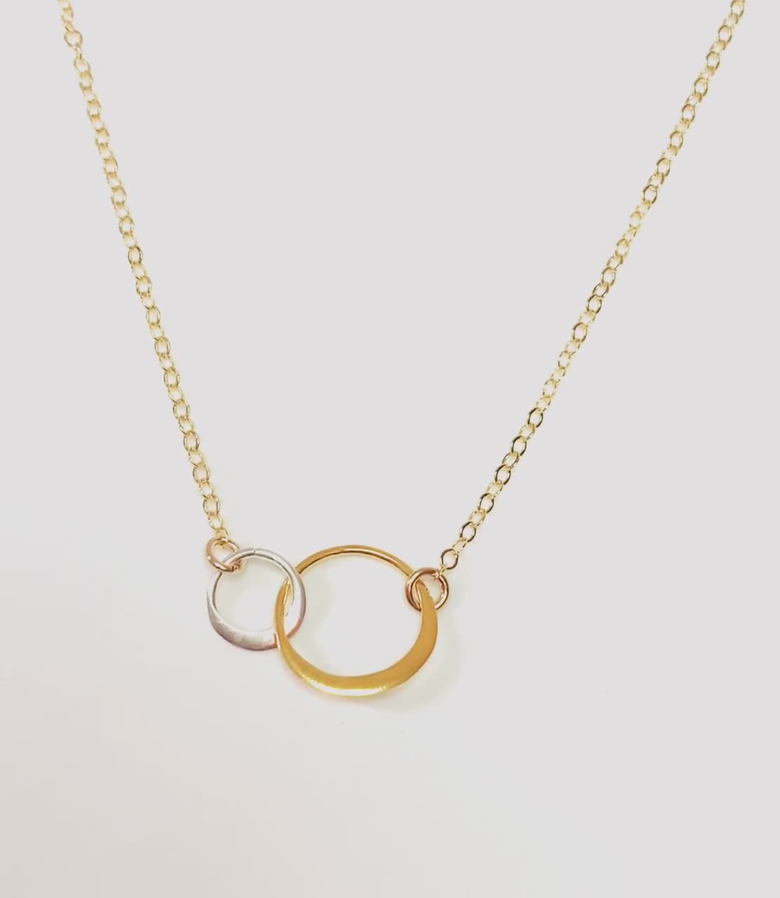 Simple Circle Necklace With Infinity Pendant - Sterling Silver, Gold, –  Glass Palace Arts
