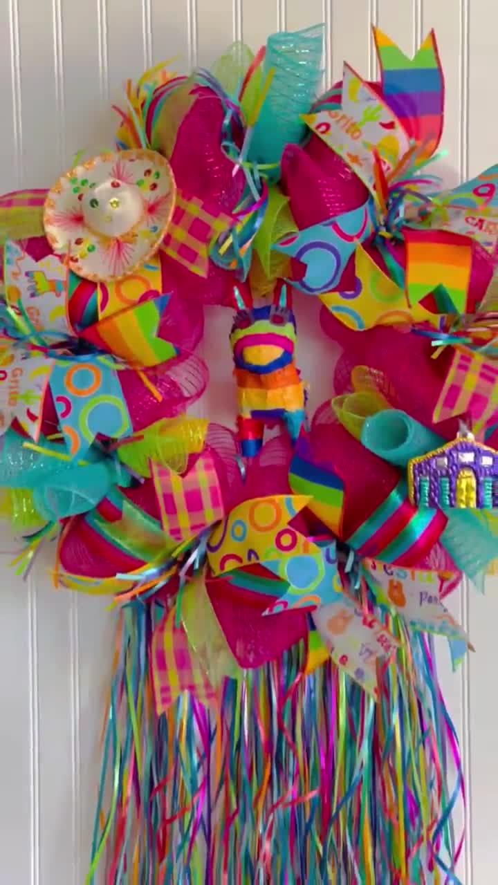 ALIBBON Large Easter Bows For Wreaths, Spring Easter Wreath