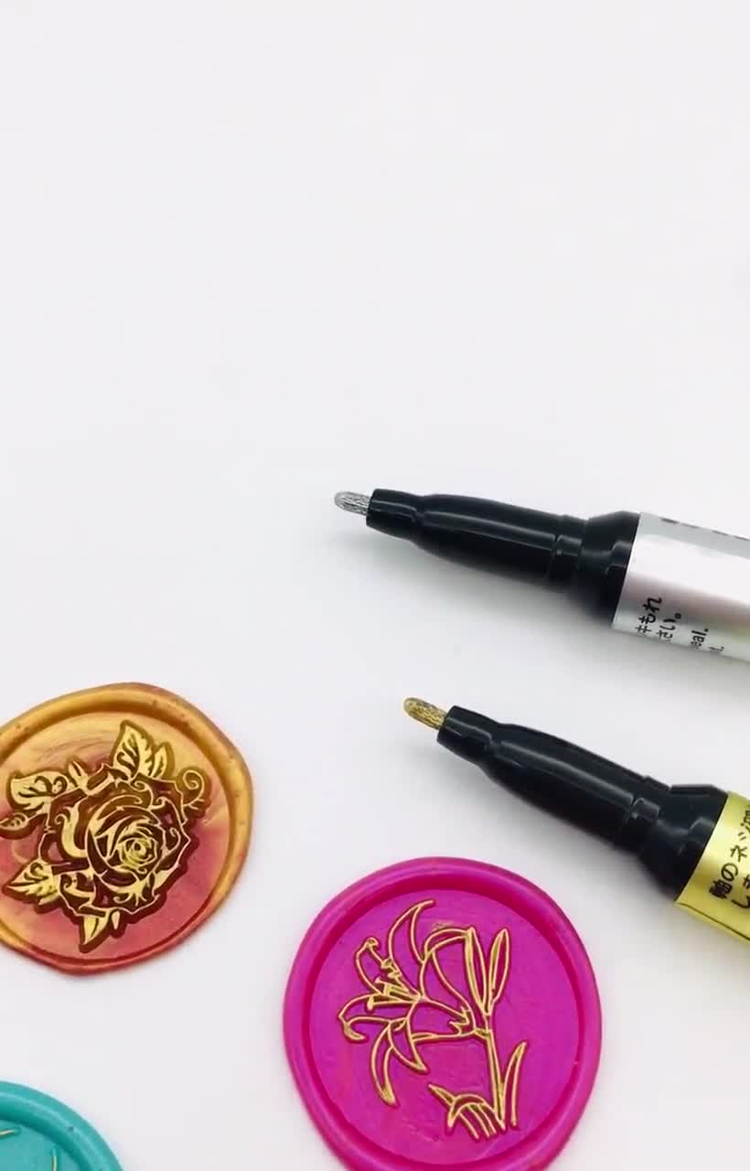 Wax Seal Marker Sakura Pen Gold Silver Sealing Wax Highlighter