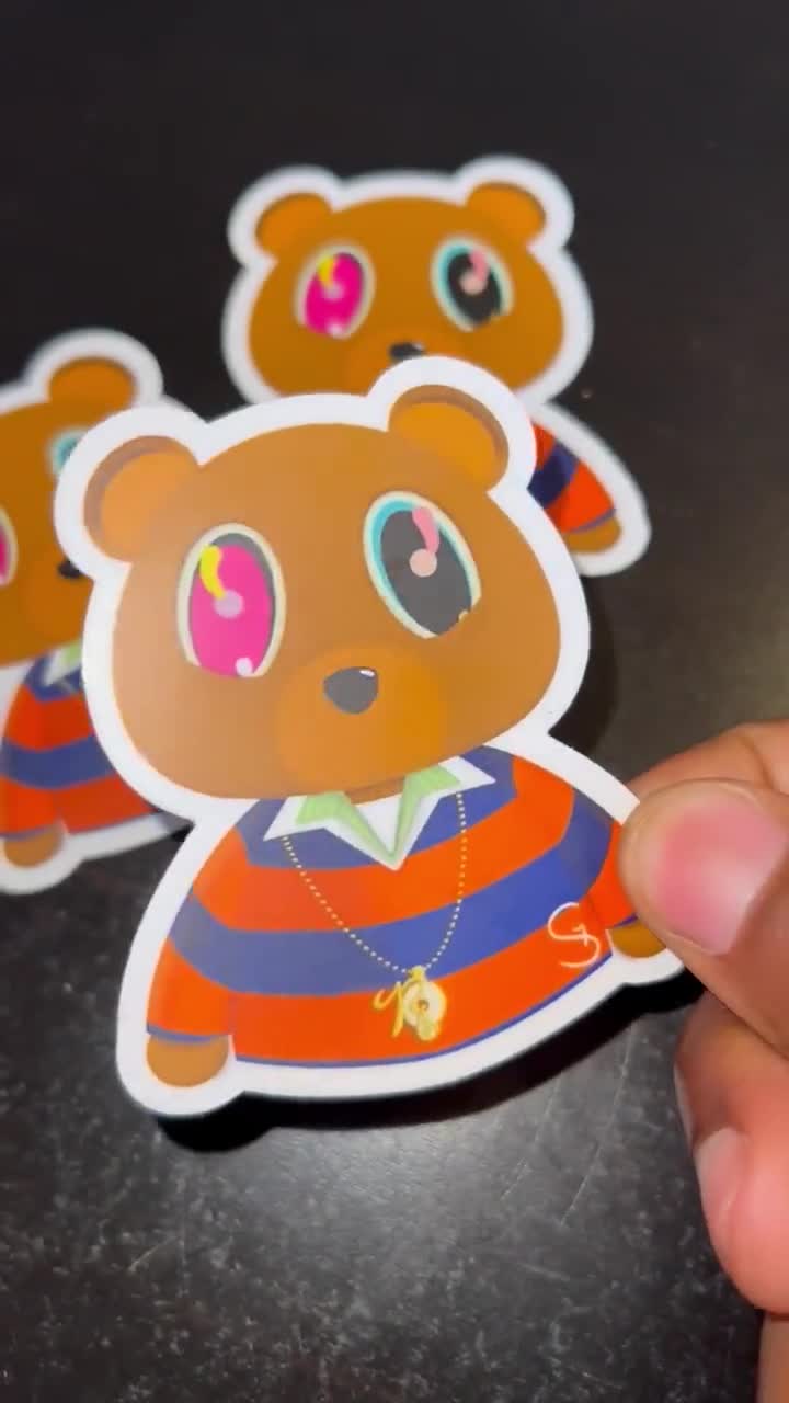 Stickers Pack Kanye Aesthetic West Vinyl Bear Colorful - Temu