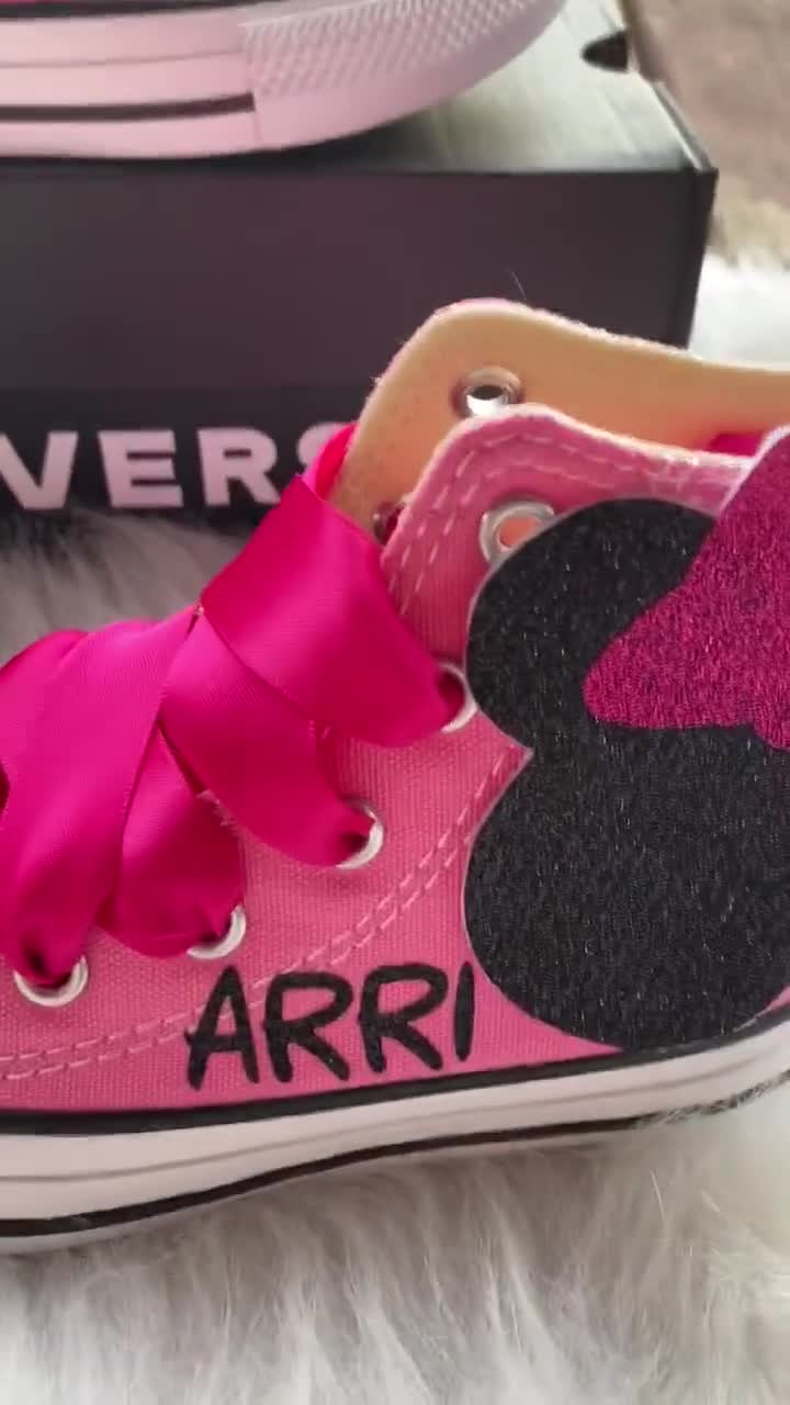 Minnie Mouse Bling Sneakers, Rhinestone Toddler Shoes video poster