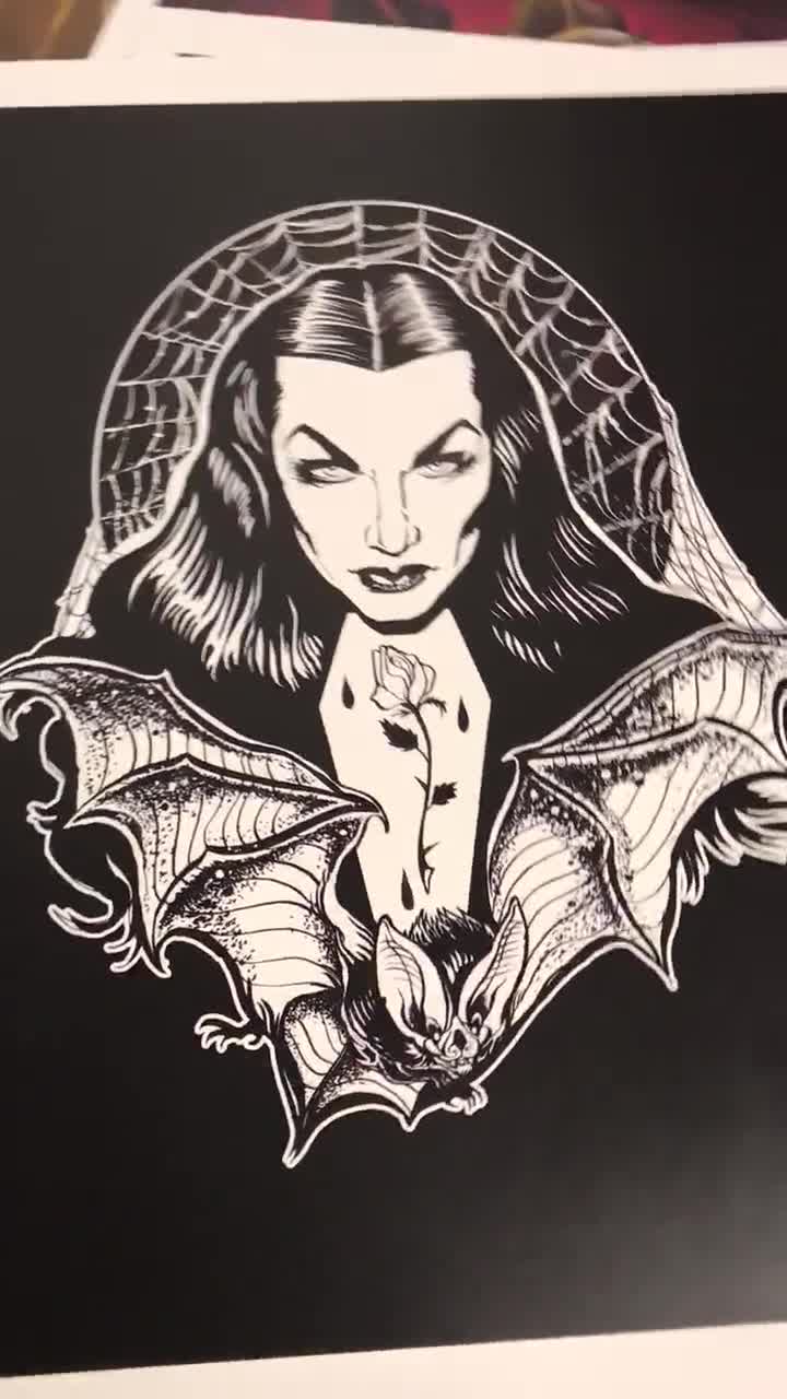 Vampira criada exclusivamente para o meu cliente Cassiano! Obrigado pela  confiança! . . . #vampire #vampira #tattoo #tatuagem #tatouage #ink #inked  #art #arte #tatuagembrasil #arte #drawing #luizmemo #luiznishimura, image size:720x1280