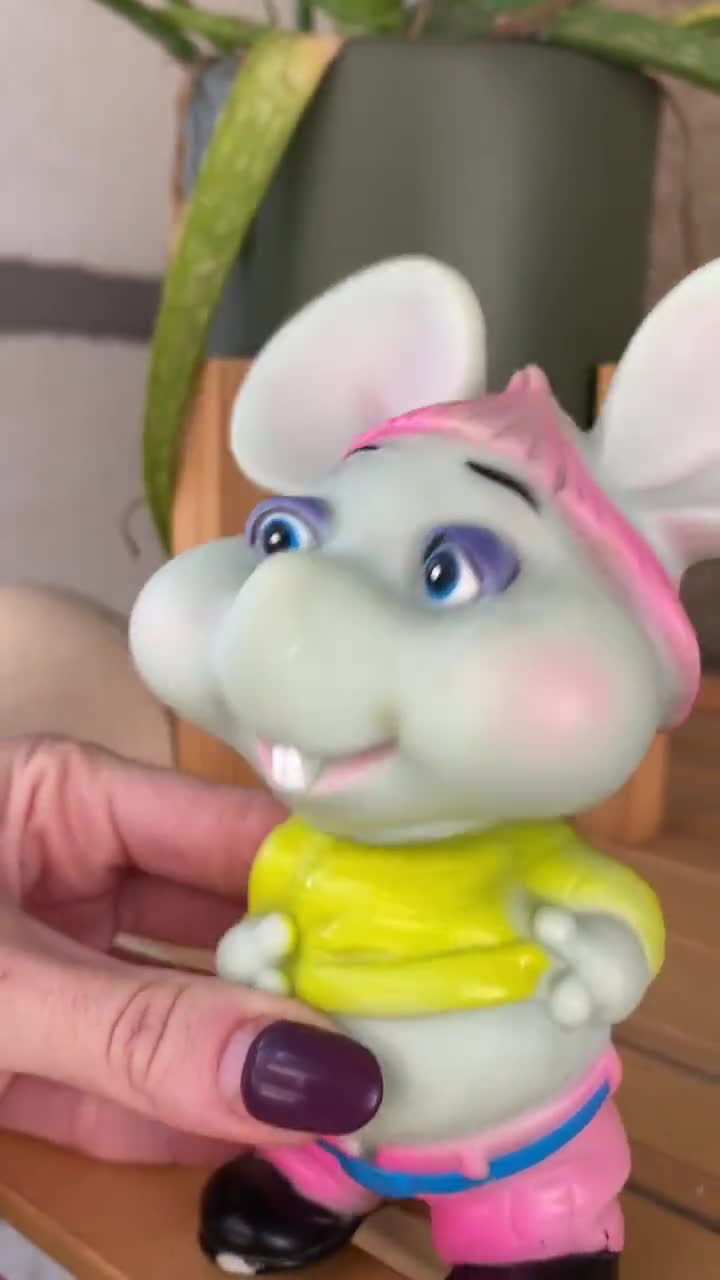Vintage Topo Gigio Rubber Toy: 1960s Maria Perego Italian Mouse