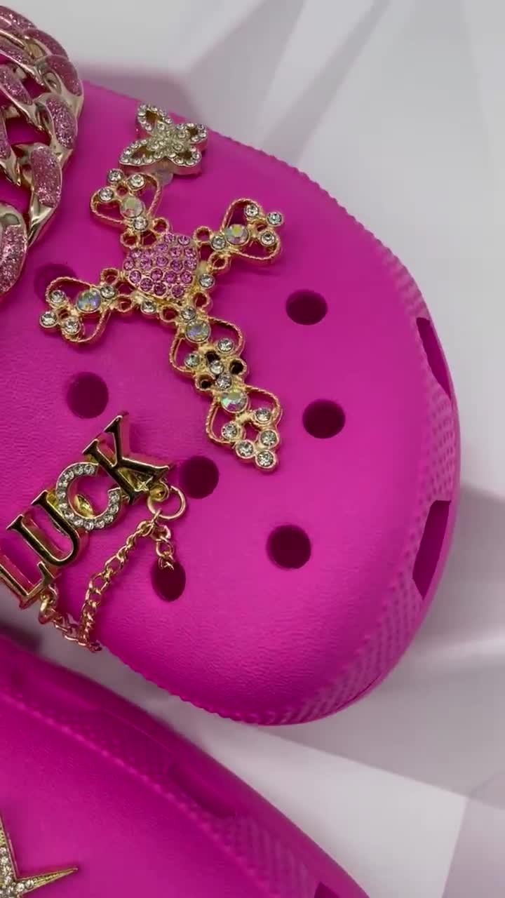 DIY BLING CROC CHARMS- HOW TO MAKE YOUR OWN UNIQUE RHINESTONE EXTRA GLAM CROC  CHARMS FROM SCRATCH 