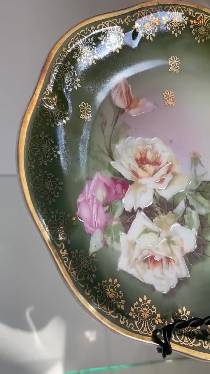 Mignon Z. S. & C Bavaria elegant porcelain rose plate