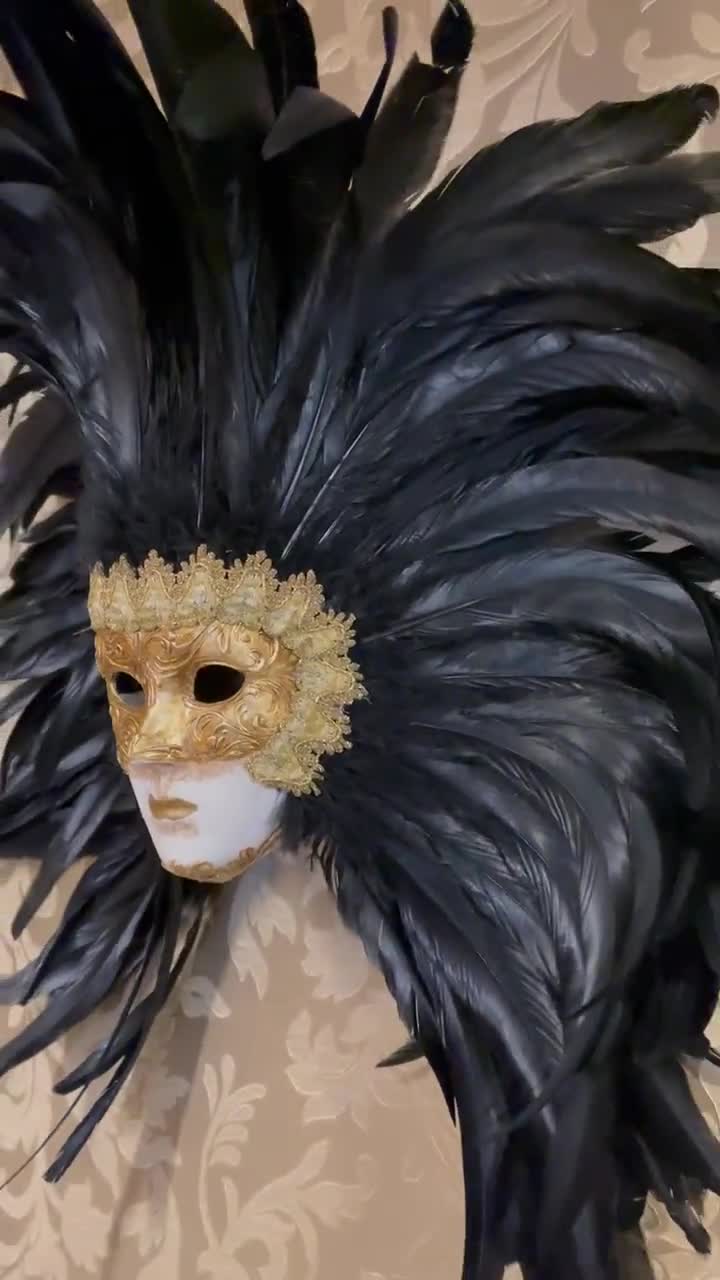 Venetian Mask, Decorative Mask, Non-wearable, Face Feathers of Different  Colors, -  Canada
