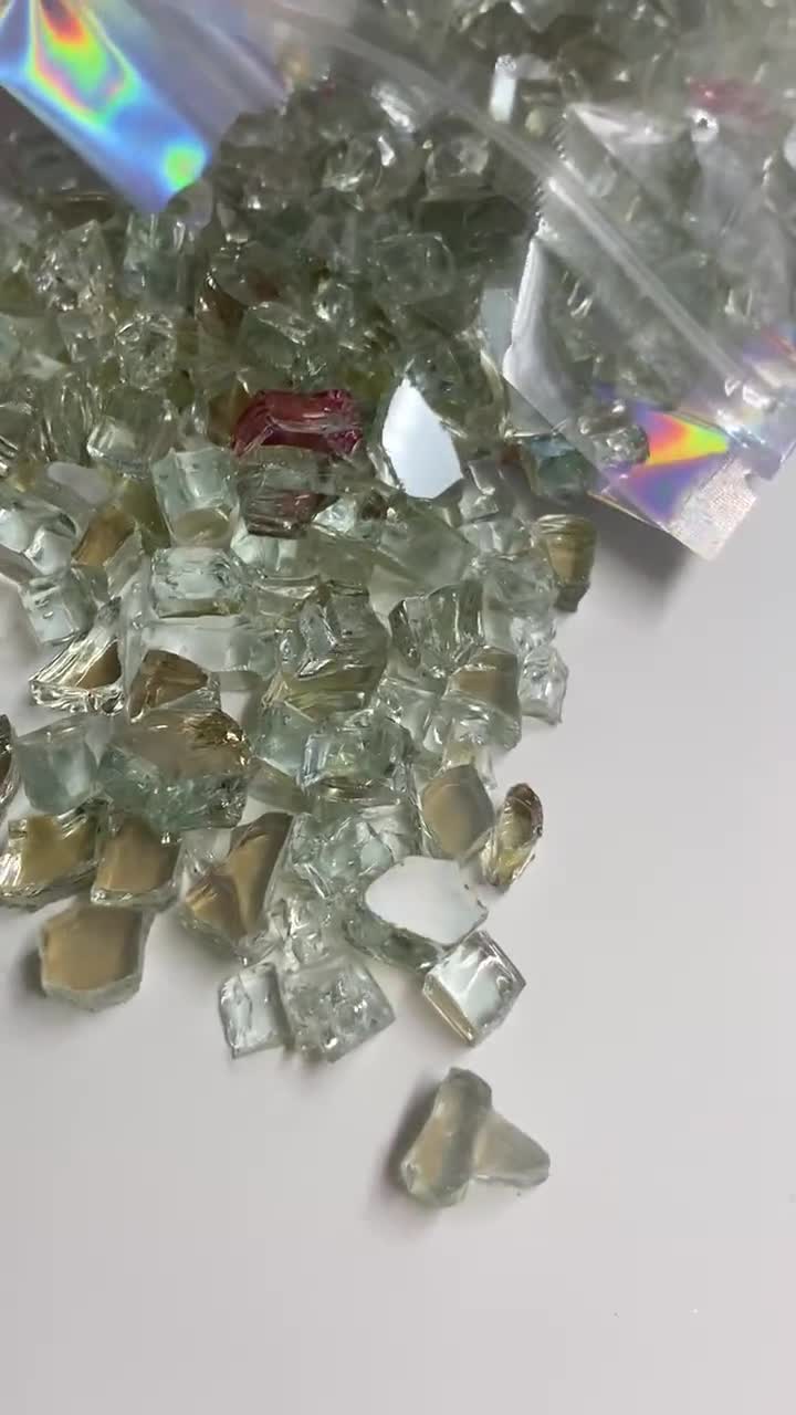 Broken Glass for Crafts, Crushed Glass for Resin, Resin Art Supplies, Glass  Pieces for Painting, Mirrored Glass, Reflective Glass, Epoxy Art 