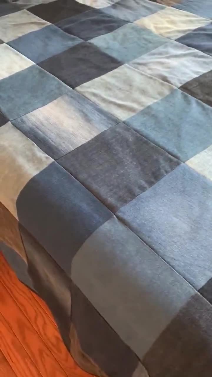 Recycled Denim Quilt Done and Hung! – tierneycreates