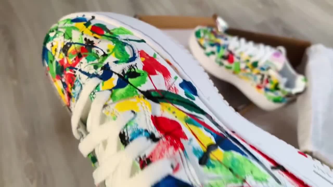 Converse Sneakers Paint Nike Women's Sneakers Paint Spray Paint Sneakers Recycled Sneakers Bright Sneakers Creative Sneakers Adidas Sneakers