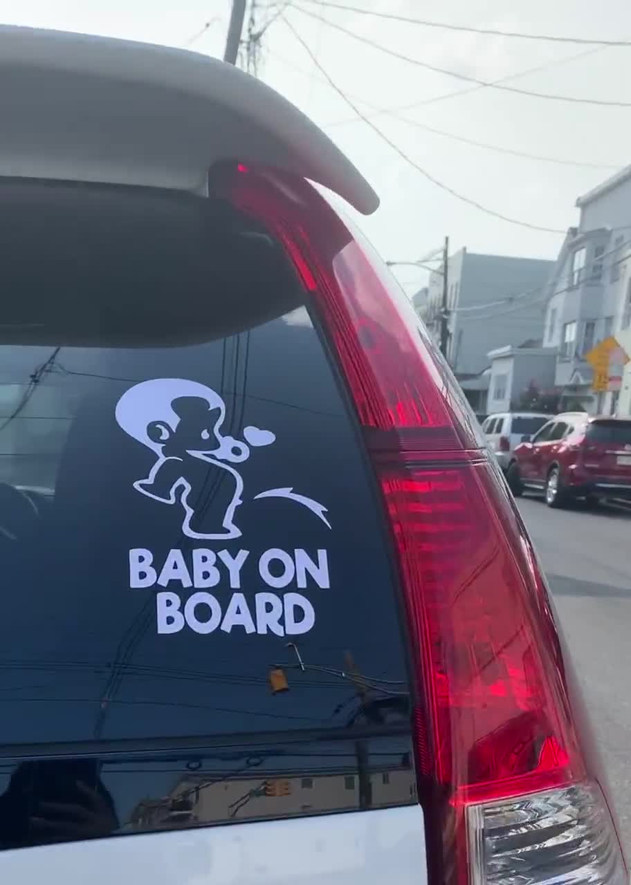 Script Baby on Board Window Decal - 904 Custom